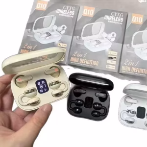 New Q10 True Wireless Earphones with Transparent Case Waterproof ANC Breathing Light.